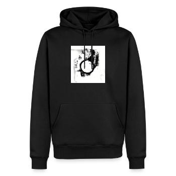 JaMan i hear - Männer Premium Bio Hoodie - Schwarz - Vorne - Nico (187cm)