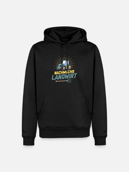 Young Farmer Farmer Farm - Men’s Premium Organic Hoodie - black