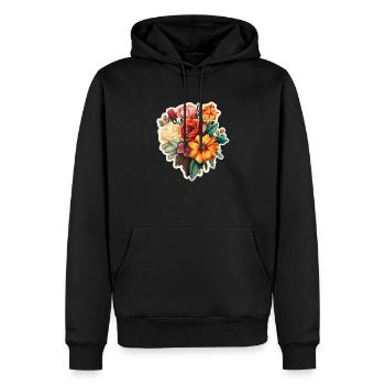 Blumenstrauß bunt - Männer Premium Bio Hoodie - Schwarz - Vorne - Nico (187cm)