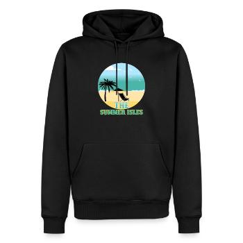 Die Inseln, Sommer - Männer Premium Bio Hoodie - Schwarz - Vorne - Nico (187cm)