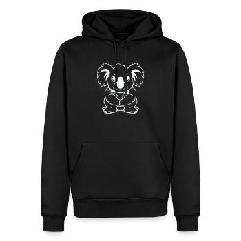 Koala Bear Comic - Men’s Premium Organic Hoodie - black - Front - Nico (187cm)