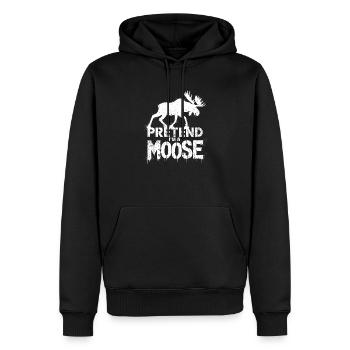 Humour d’orignal pour les amoureux des animaux - Sweat à capuche Premium bio Homme - noir - Devant - Nico (187cm)