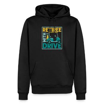 Retraité avec Drive Golfer Golf - Sweat à capuche Premium bio Homme - noir - Devant - Nico (187cm)