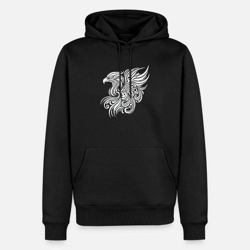 Aigle Tribal 1 - Sweat à capuche Premium bio Homme - noir
