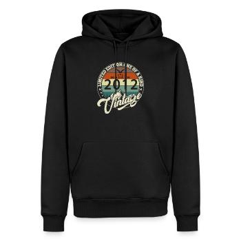Jahrgang 2012 Best of 2012 - 13 Jahre alter Geburtstag - Männer Premium Bio Hoodie - Schwarz - Vorne - Nico (187cm)