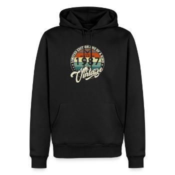 Jahrgang 1987 Das Beste von 1987 - 38 Jahre alter Geburtstag - Männer Premium Bio Hoodie - Schwarz - Vorne - Nico (187cm)