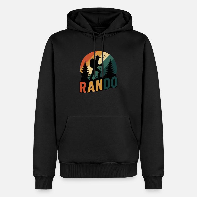 Randonne Rando randonneur - Sweat à capuche Premium bio Homme - noir