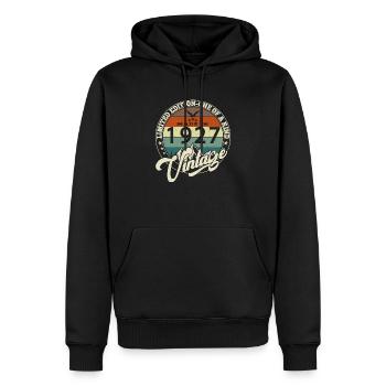 Vintage 1927 meilleur de 1927 - annif 98 ans - Sweat à capuche Premium bio Homme - noir - Devant - Nico (187cm)