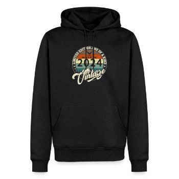 Jahrgang 2024 Das Beste aus 2024 - 1 Jahr Jubiläum - Männer Premium Bio Hoodie - Schwarz - Vorne - Nico (187cm)