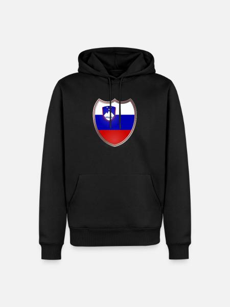 Slovenia (coat of arms) - Men’s Premium Organic Hoodie - black