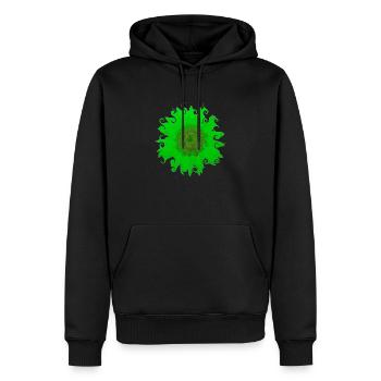 Sonnenblume - Männer Premium Bio Hoodie - Schwarz - Vorne - Nico (187cm)