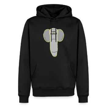 Lustiger Elefant oder großer Penis Design Shirt - Männer Premium Bio Hoodie - Schwarz - Vorne - Nico (187cm)