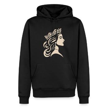 Reine majestueuse - Sweat à capuche Premium bio Homme - noir - Devant - Nico (187cm)