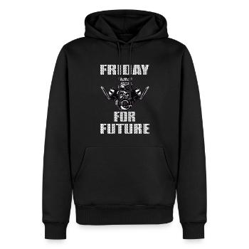 V8 Friday for Future - Men’s Premium Organic Hoodie - black - Front - Nico (187cm)