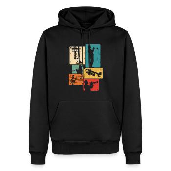 Trompete Musiker Orchester Trompeter - Männer Premium Bio Hoodie - Schwarz - Vorne - Nico (187cm)