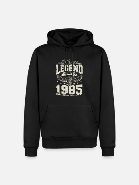 Biker legend since 1985 - Men’s Premium Organic Hoodie - black
