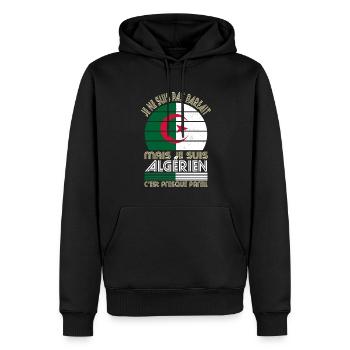 Je ne suis pas parfait mais je suis Algérien - Sweat à capuche Premium bio Homme - noir - Devant - Nico (187cm)