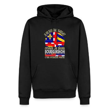 Je ne suis pas parfait mais je suis Bourguignon - Sweat à capuche Premium bio Homme - noir - Devant - Nico (187cm)