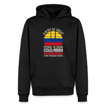 Je ne suis pas parfait mais je suis Colombien - Sweat à capuche Premium bio Homme - noir - Devant - Nico (187cm)