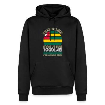 Je ne suis pas parfait mais je suis Togolais - Sweat à capuche Premium bio Homme - noir - Devant - Nico (187cm)