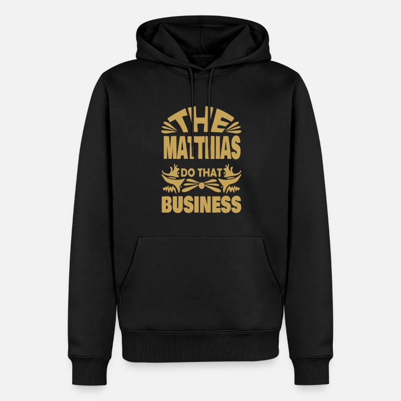 Matthias - Sweat à capuche Premium bio Homme - noir