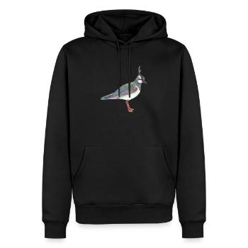 Lapwing - Men’s Premium Organic Hoodie - black - Front - Nico (187cm)