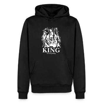 Langhaar Collie King of everything Hunde Wilsigns - Männer Premium Bio Hoodie - Schwarz - Vorne - Nico (187cm)
