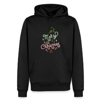 Merry Christmas Frohe Weihnachten Ugly Christmas - Männer Premium Bio Hoodie - Schwarz - Vorne - Nico (187cm)