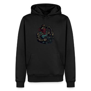 Angry Farmer - Geschenk T-Shirt - Männer Premium Bio Hoodie - Schwarz - Vorne - Nico (187cm)