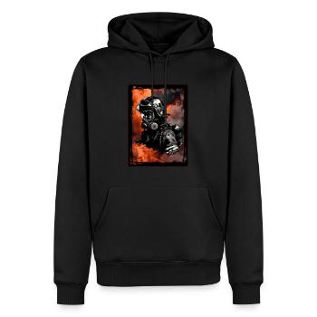 Feuerwehr Firefighter - Männer Premium Bio Hoodie - Schwarz - Vorne - Nico (187cm)