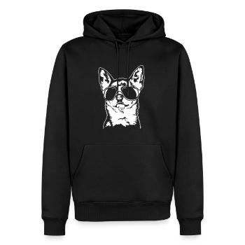Chihuahua cool avec lunettes de soleil chiens Wilsigns - Sweat à capuche Premium bio Homme - noir - Devant - Nico (187cm)