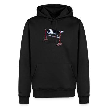 Süßes Border Collie Agility Sport T-Shirt - Männer Premium Bio Hoodie - Schwarz - Vorne - Nico (187cm)