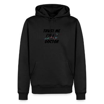 Croyez-moi, je suis un docteur presque ridicule T-shirt - Sweat à capuche Premium bio Homme - noir - Devant - Nico (187cm)