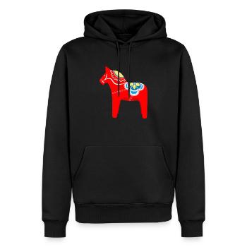Dalahast Skandinavisches Design - Männer Premium Bio Hoodie - Schwarz - Vorne - Nico (187cm)