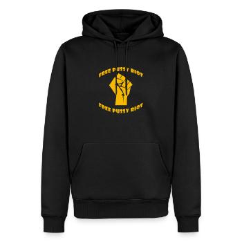 FREE PUSSY RIOT - Men’s Premium Organic Hoodie - black - Front - Nico (187cm)