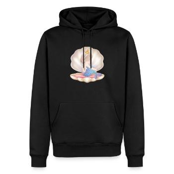 mermaid mermaid girl shell fin - Men’s Premium Organic Hoodie - black - Front - Nico (187cm)