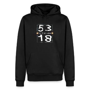 53 est la nouvelle police 18 pour enfants - Sweat à capuche Premium bio Homme - noir - Devant - Nico (187cm)