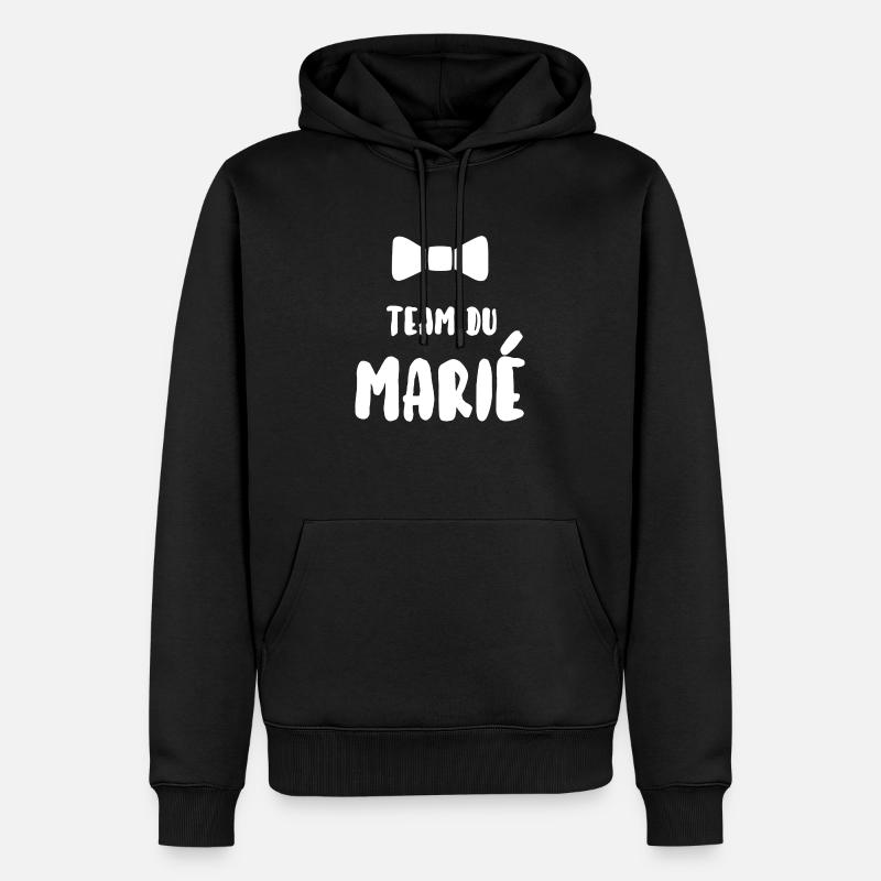Team du marié - Sweat à capuche Premium bio Homme - noir