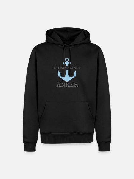 Tu es mon ancre - Sweat à capuche Premium bio Homme - noir
