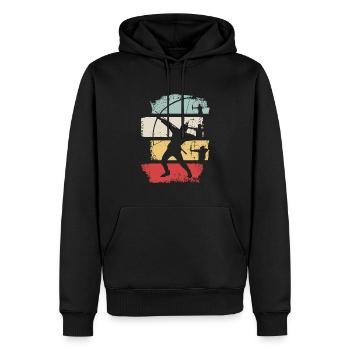Bow Arrows Archer Retro Vintage Gift - Men’s Premium Organic Hoodie - black - Front - Nico (187cm)