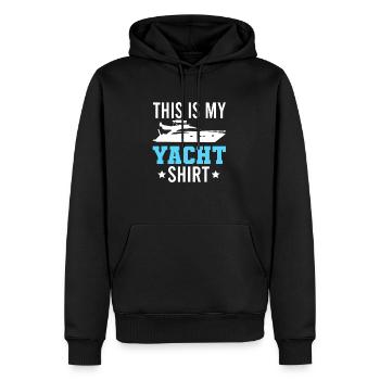 Yacht Segelschiff Vintage Sailing Sprüche - Männer Premium Bio Hoodie - Schwarz - Vorne - Nico (187cm)