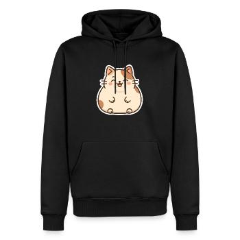 Cute Fat Cat - Männer Premium Bio Hoodie - Schwarz - Vorne - Nico (187cm)