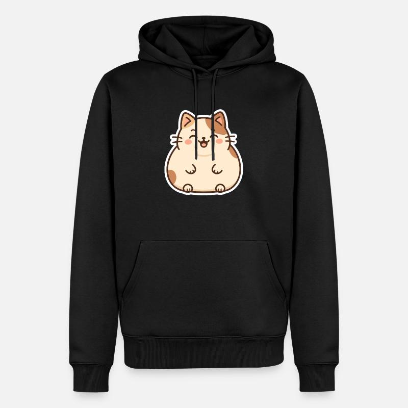 Chat gras mignon - Sweat à capuche Premium bio Homme - noir