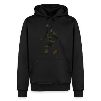 Bigfoot Silhouette Camouflée - Sweat à capuche Premium bio Homme - noir - Devant - Nico (187cm)