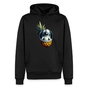 Astronaute à l’ananas - Sweat à capuche Premium bio Homme - noir - Devant - Nico (187cm)