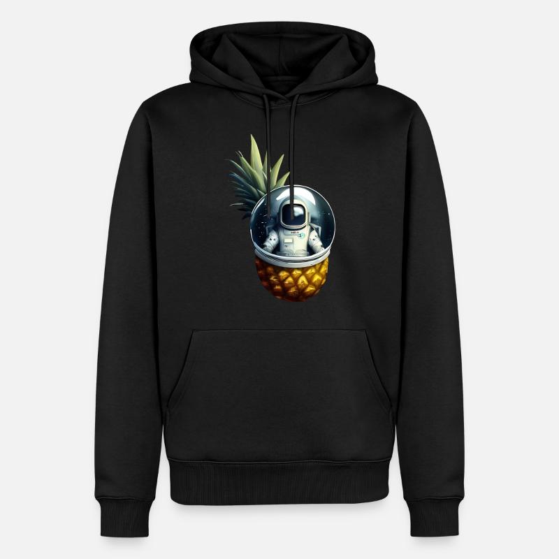 Astronaute à l’ananas - Sweat à capuche Premium bio Homme - noir