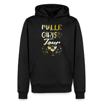 Malle Girls Tour Gold - Männer Premium Bio Hoodie - Schwarz - Vorne - Nico (187cm)