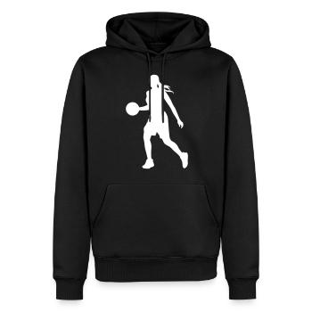 Basketball Player Silhouette Basketball Player Fra - Men’s Premium Organic Hoodie - black - Front - Nico (187cm)