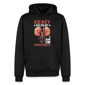 Receveur De Rein, Je Fonctionne Sur Pièces De Rechange 20 - Sweat à capuche Premium bio Homme - noir - Devant - Nico (187cm)