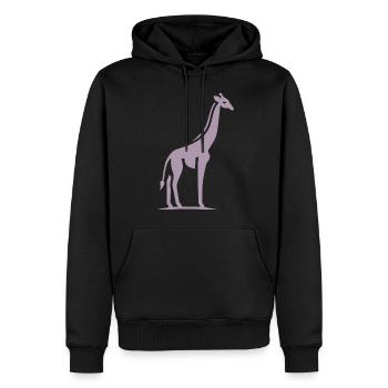 Giraffe Afrika Silhouette Minimalistisch - Männer Premium Bio Hoodie - Schwarz - Vorne - Nico (187cm)